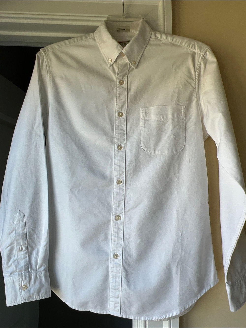 J. Crew White Button-Down Oxford Shirt